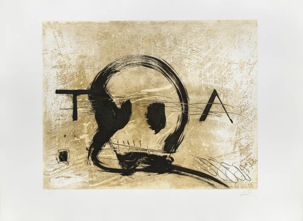 Grabado Tàpies - T.A. 