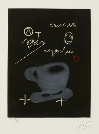 Grabado Tàpies - Tasse (Cup)
