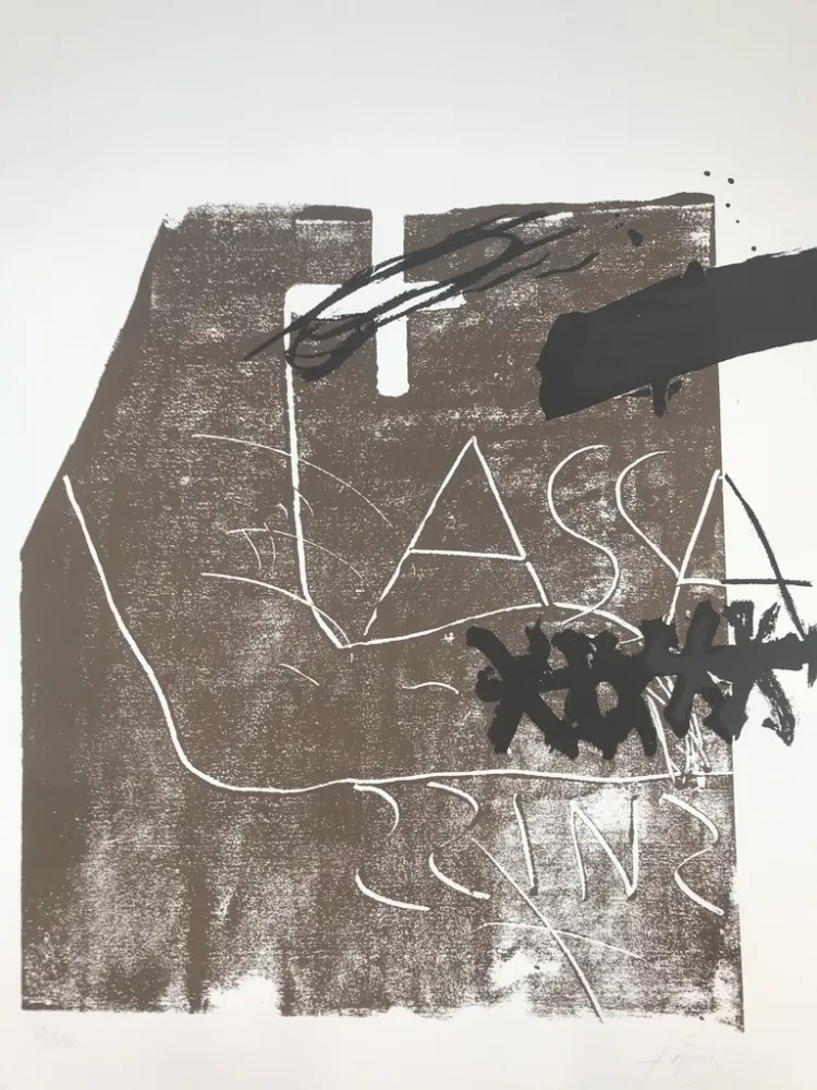 Litografía Tàpies - Untitled 