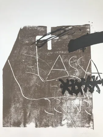 Litografía Tàpies - Untitled 