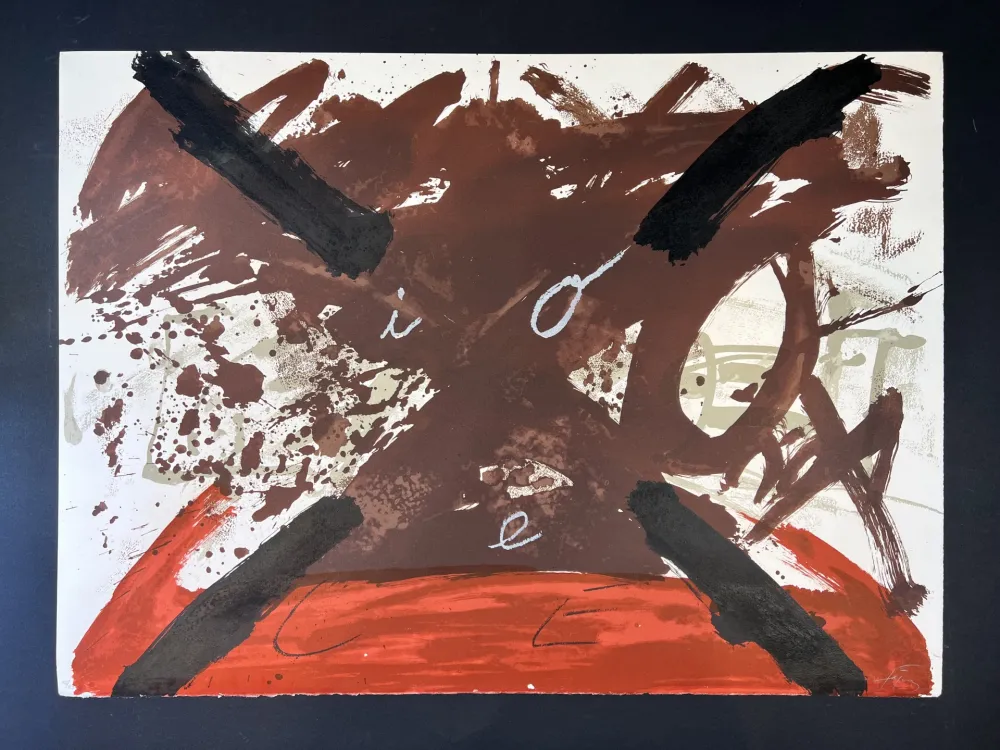 Litografía Tàpies - Untitled