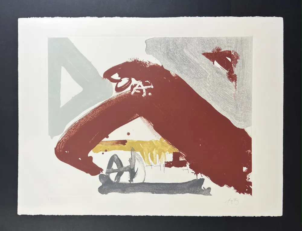 Litografía Tàpies - Untitled