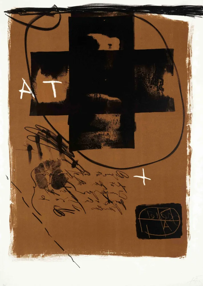 Litografía Tàpies - Untitled