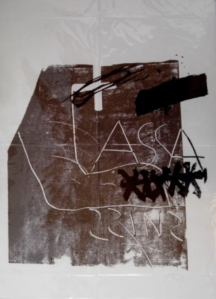 Litografía Tàpies - Untitled
