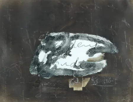 Litografía Tàpies - Variaciones sobre un tema musical, 10