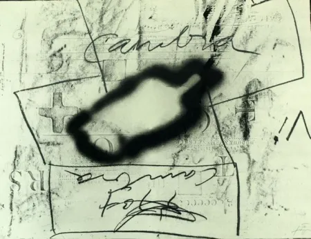 Litografía Tàpies - VARIATIONS SUR UN THÈME MUSICAL 3