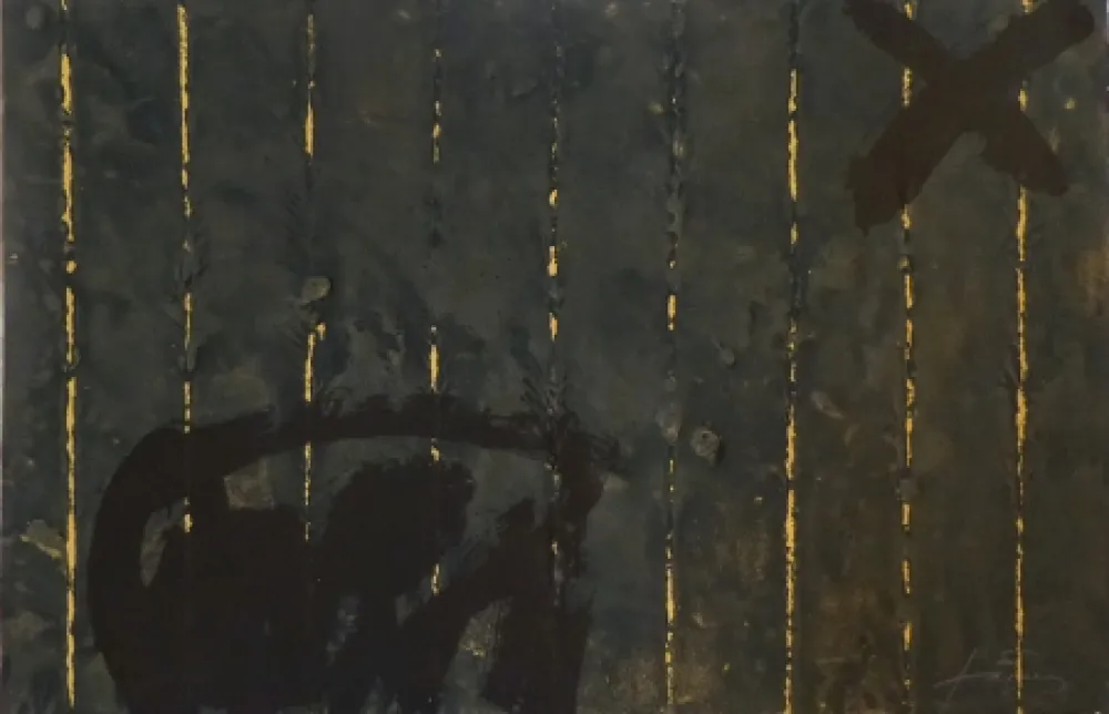 Grabado Tàpies - Vertical plegat