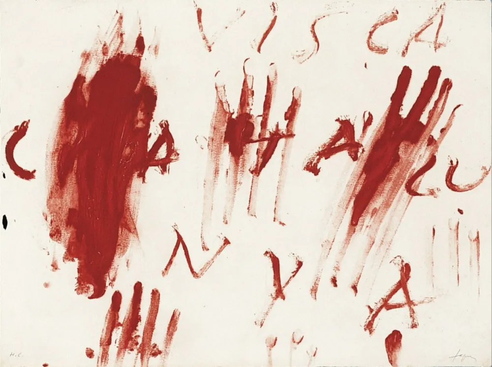 Grabado Tàpies - Visca Catalunya