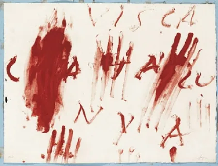 Grabado Tàpies - Visca Catalunya 