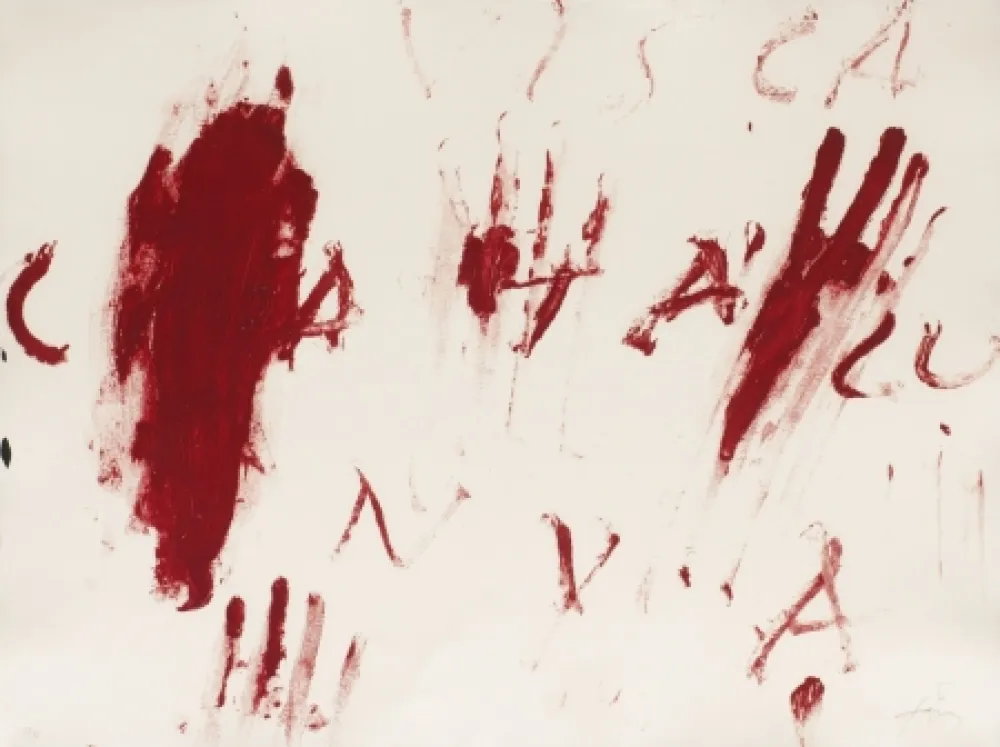 Grabado Tàpies - Visca Catalunya	