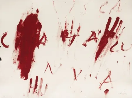 Grabado Tàpies - Visca Catalunya	