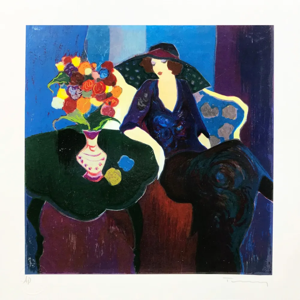 Relieve Tarkay - UNTITLED (WOMAN WITH HAT)