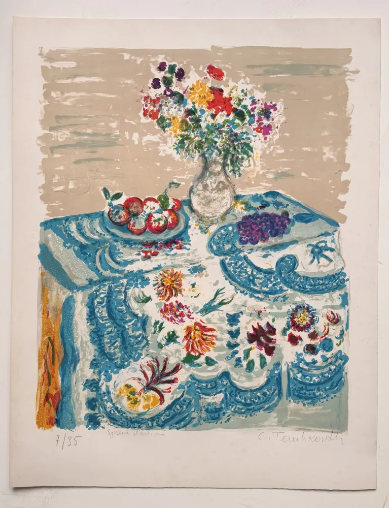 Litografía Terechkovich - La nappe bleue