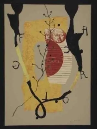 Litografía Texier - Hommage garcia lorca