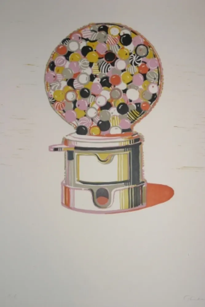 Linograbado Thiebaud - Gumball Machine