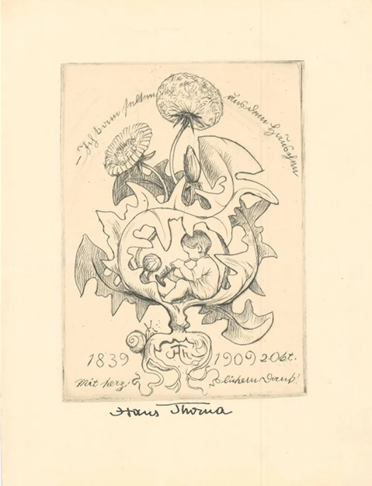 Grabado Thoma - Ich kam selten aus dem Häuschen