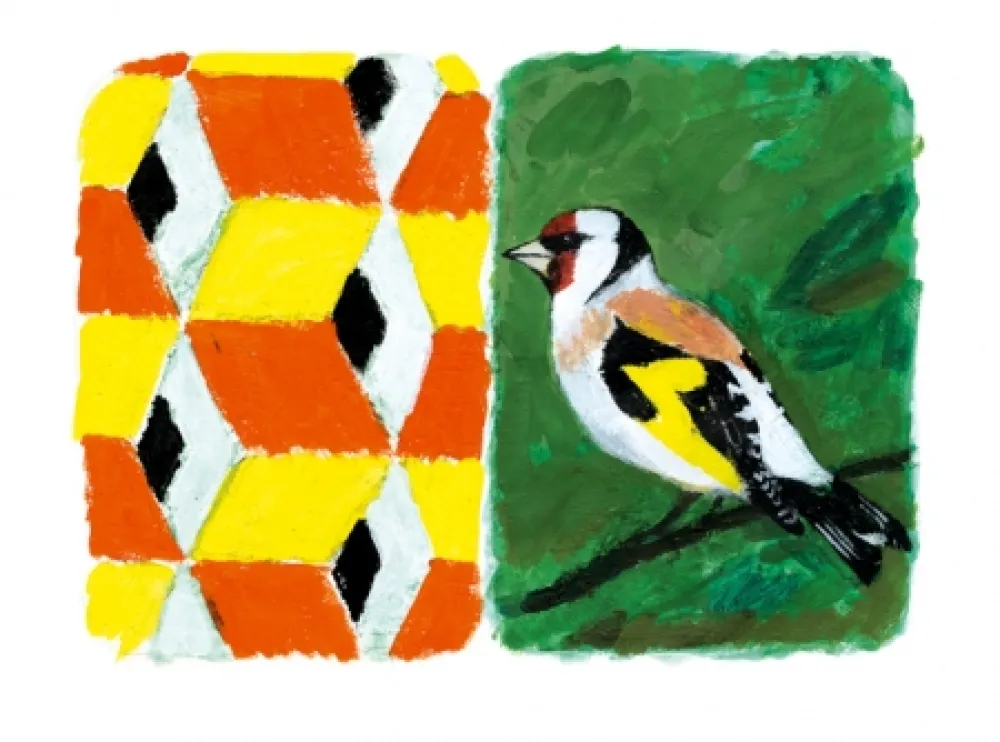 Carborundo Tilson - Stones of Venice Goldfinch Diptych
