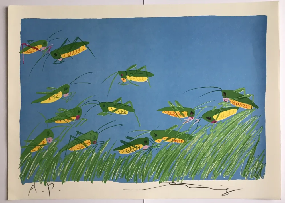 Litografía Ting - Busy Bodies (Lucky Grasshoppers)