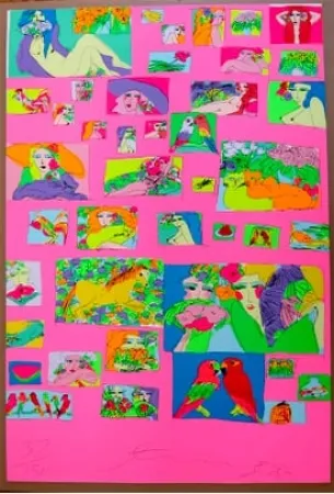 Serigrafía Ting - Things I like (Fond Rose)