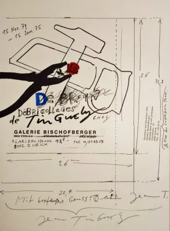 Serigrafía Tinguely -   „Débricollages de Tinguely chez Galerie Bischofberger“