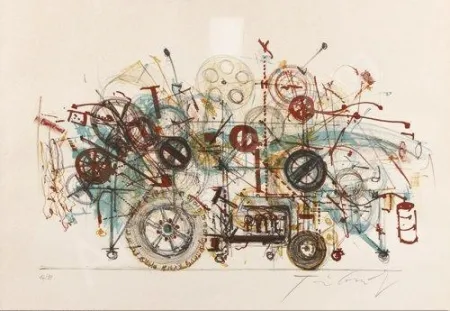 Litografía Tinguely - Meta-machine 