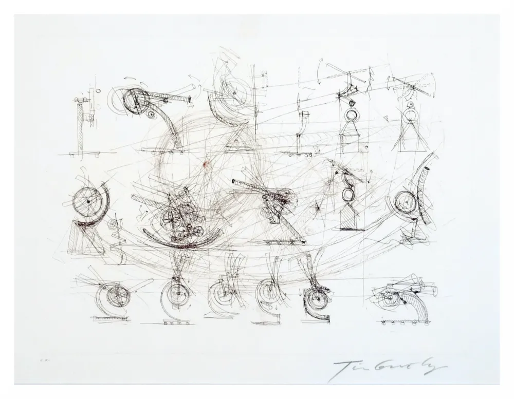 Grabado Tinguely - Réflexion