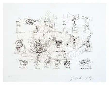 Grabado Tinguely - Réflexion