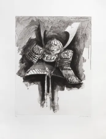 Grabado Titus Carmel - Casque de Nikko IV