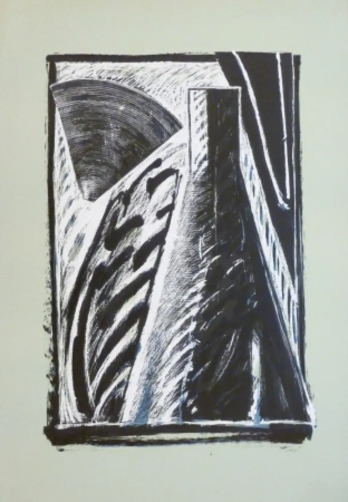 Litografía Titus Carmel - Composition