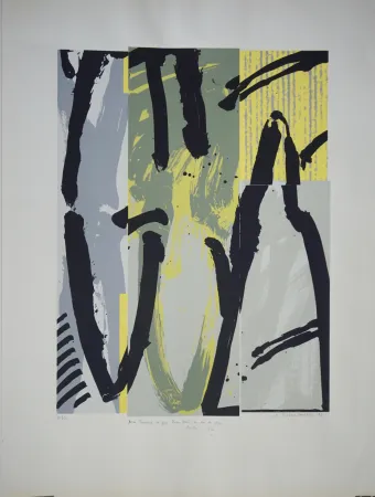 Litografía Titus Carmel - Sans titre