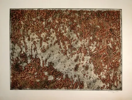 Aguatinta Tobey - Message from a desert Star