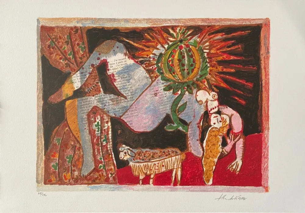 Litografía Tobiasse - Cantiques des Cantiques