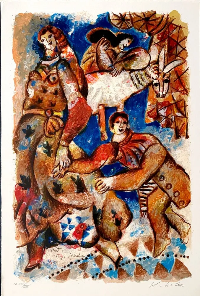 Litografía Tobiasse - C'était au temps d'Abraham