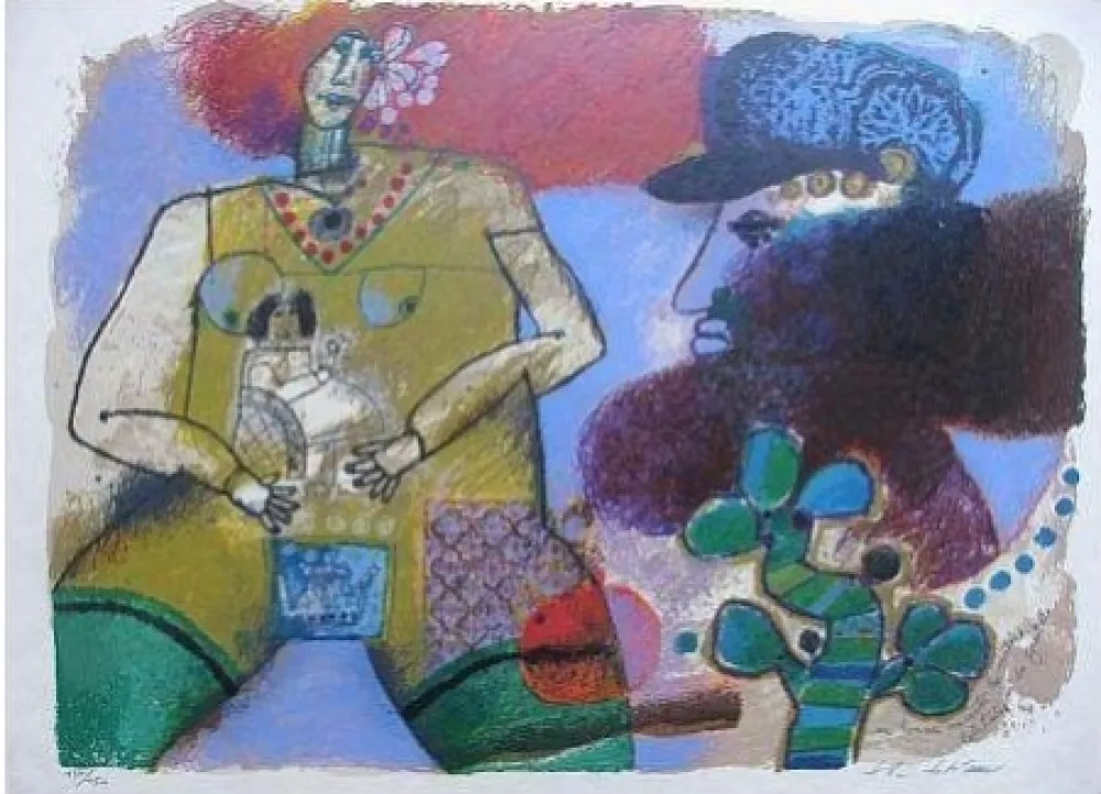 Litografía Tobiasse - Composition