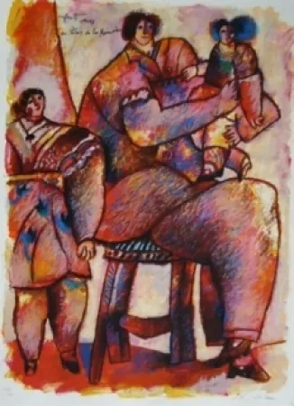 Litografía Tobiasse - Enfants venus du palais de la mémoire