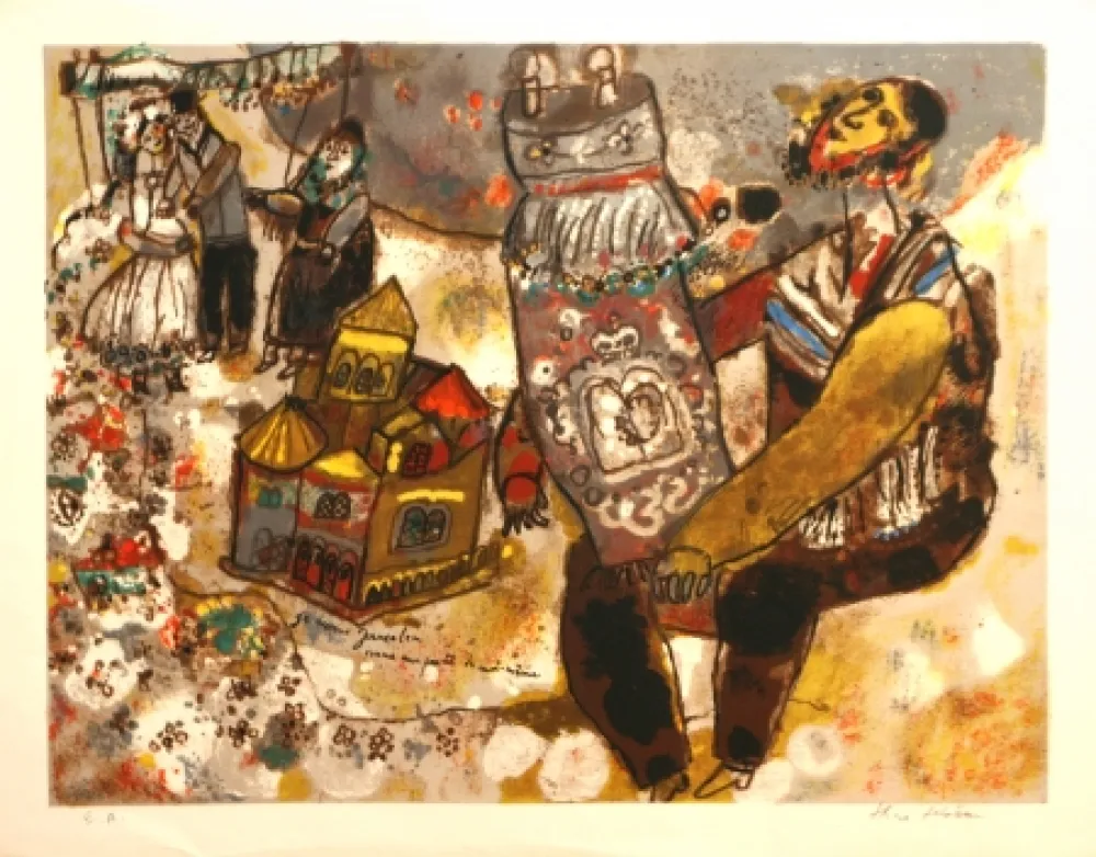 Litografía Tobiasse -  Je Ressons Jerusalem une partie de moi-meme