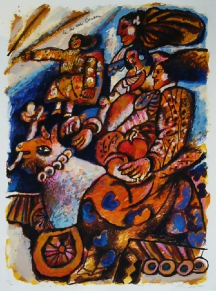 Litografía Tobiasse - Là bas vers Canaan