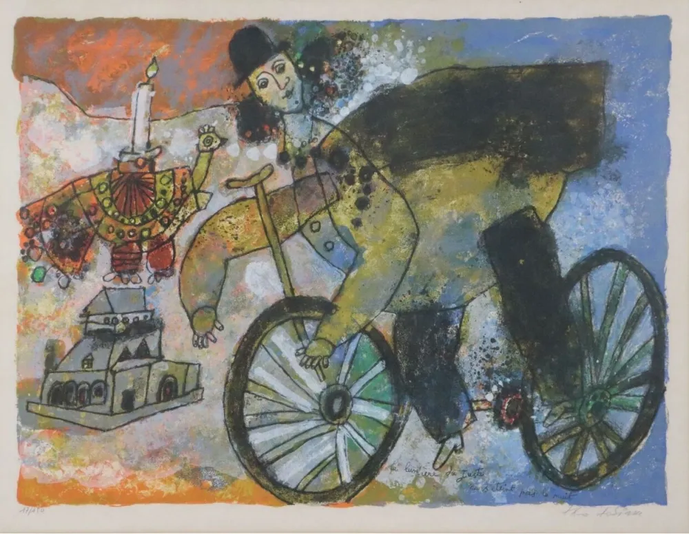 Litografía Tobiasse - La lumière du Juste ne s'éteint pas la nuit