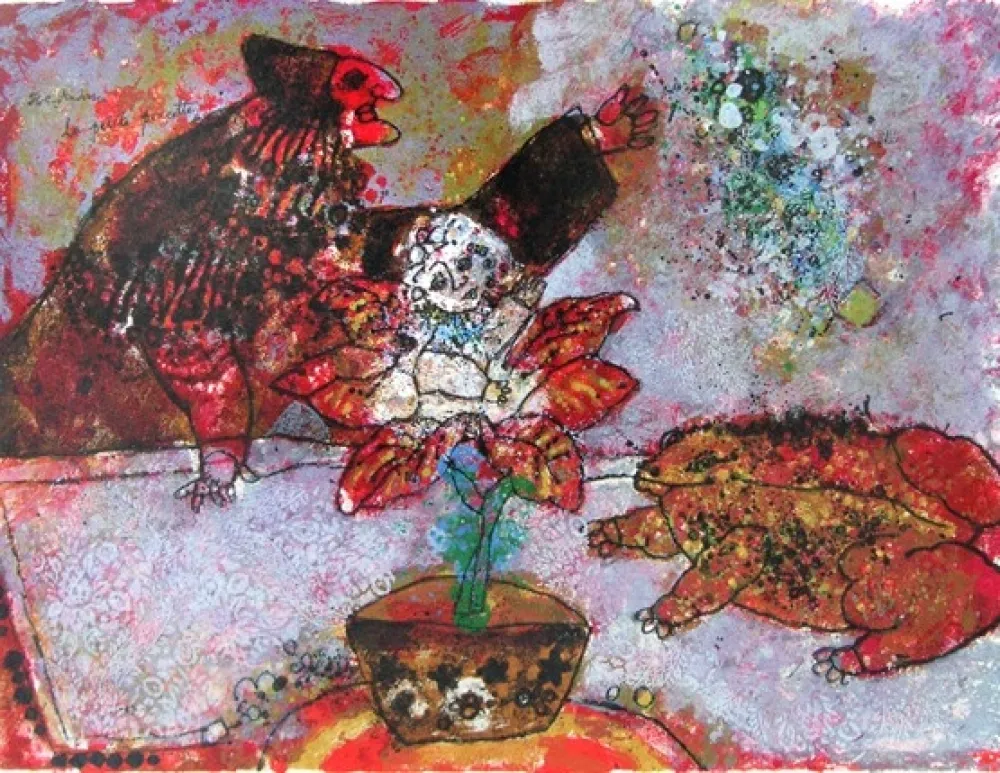Litografía Tobiasse - La petite poussette, circa 1980