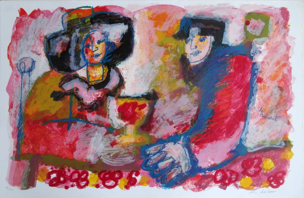 Litografía Tobiasse - Le Cabaret