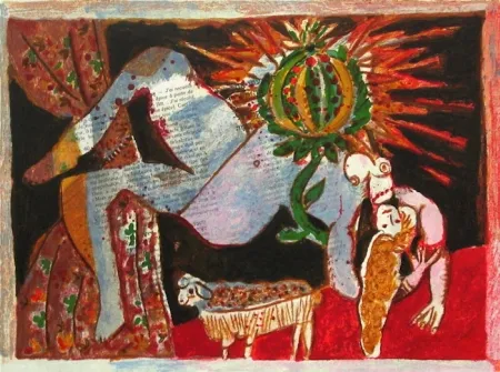 Litografía Tobiasse - Le cantique des cantiques VII