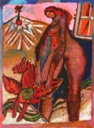 Litografía Tobiasse - Le cantique des cantiques VIII