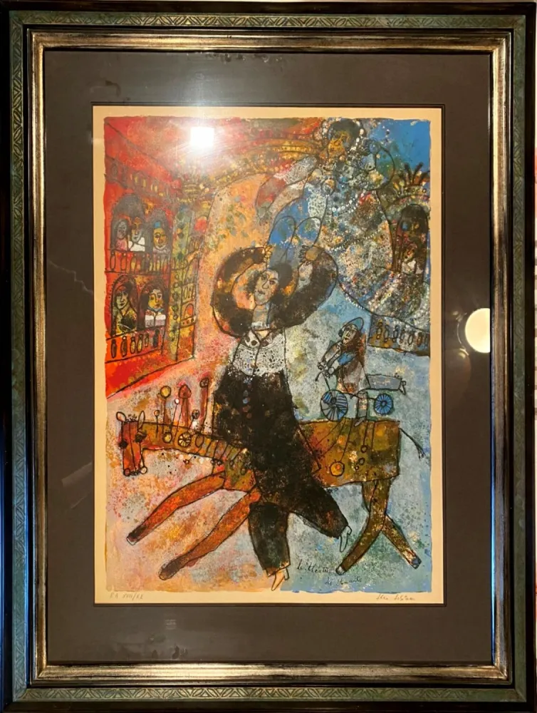 Litografía Tobiasse - Le théâtre des amants