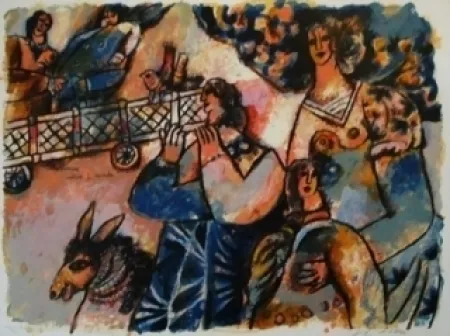 Litografía Tobiasse - Les premiers matins du monde