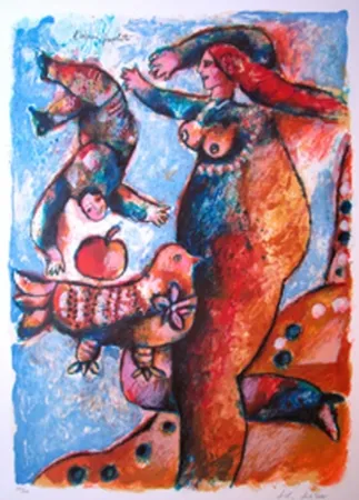 Litografía Tobiasse - L'Oiseau Prophete