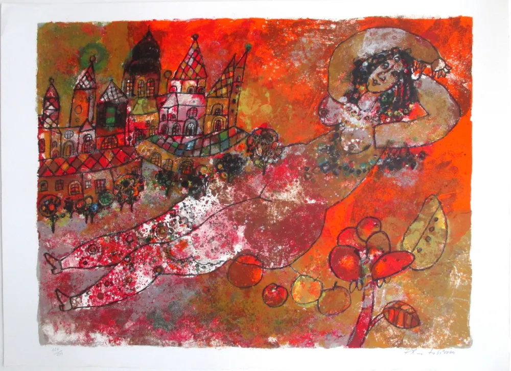 Litografía Tobiasse - The song of songs 1