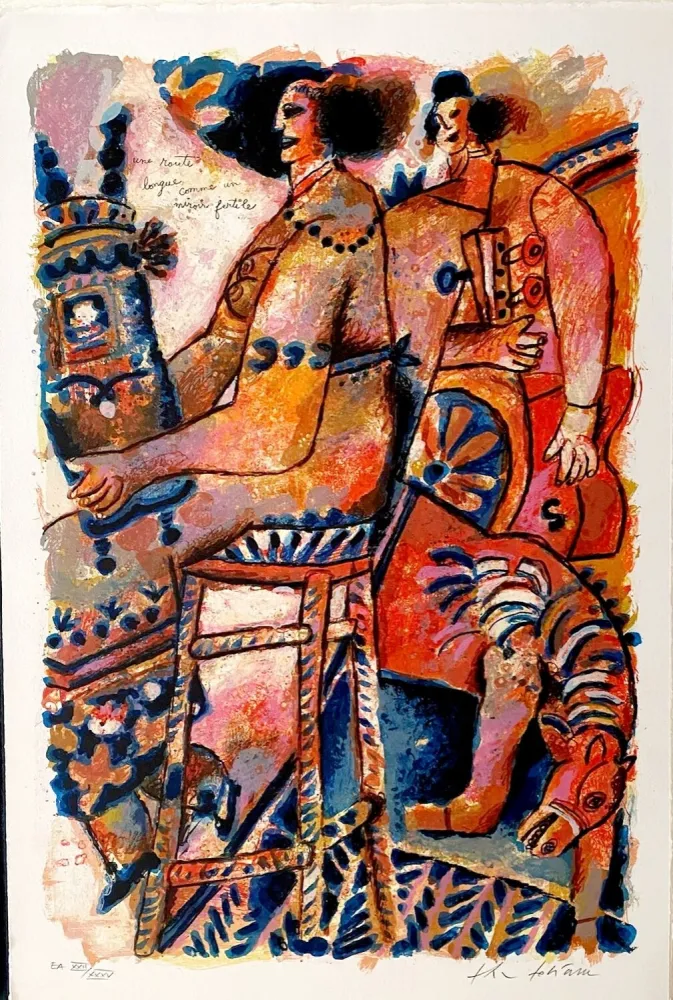 Litografía Tobiasse - Une route longue comme un miroir fertile