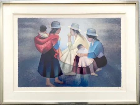 Litografía Toffoli - Bavardages