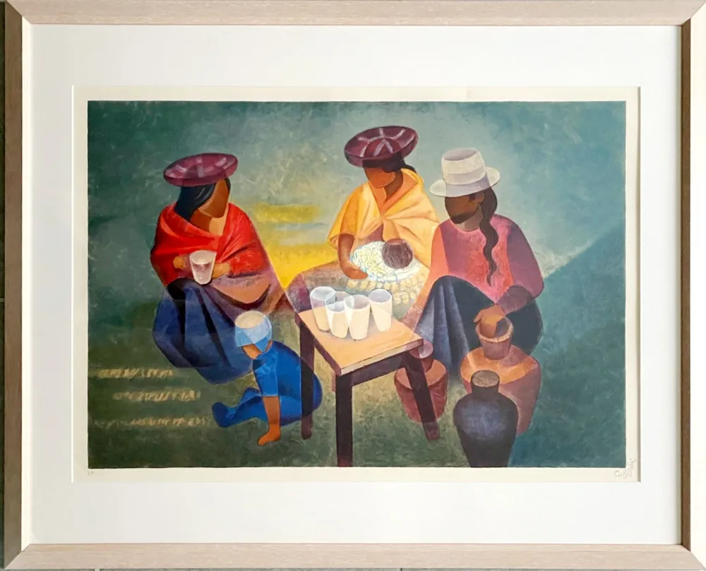 Litografía Toffoli - Le marché péruvien