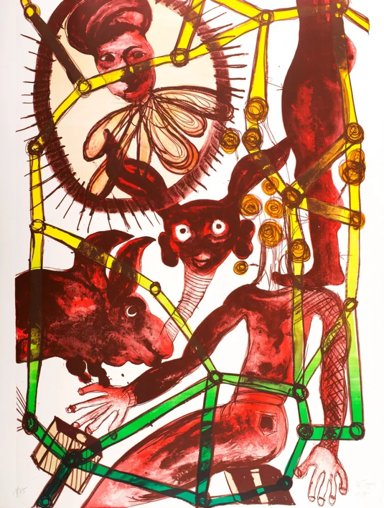 Litografía Toguo - Looking for your Track